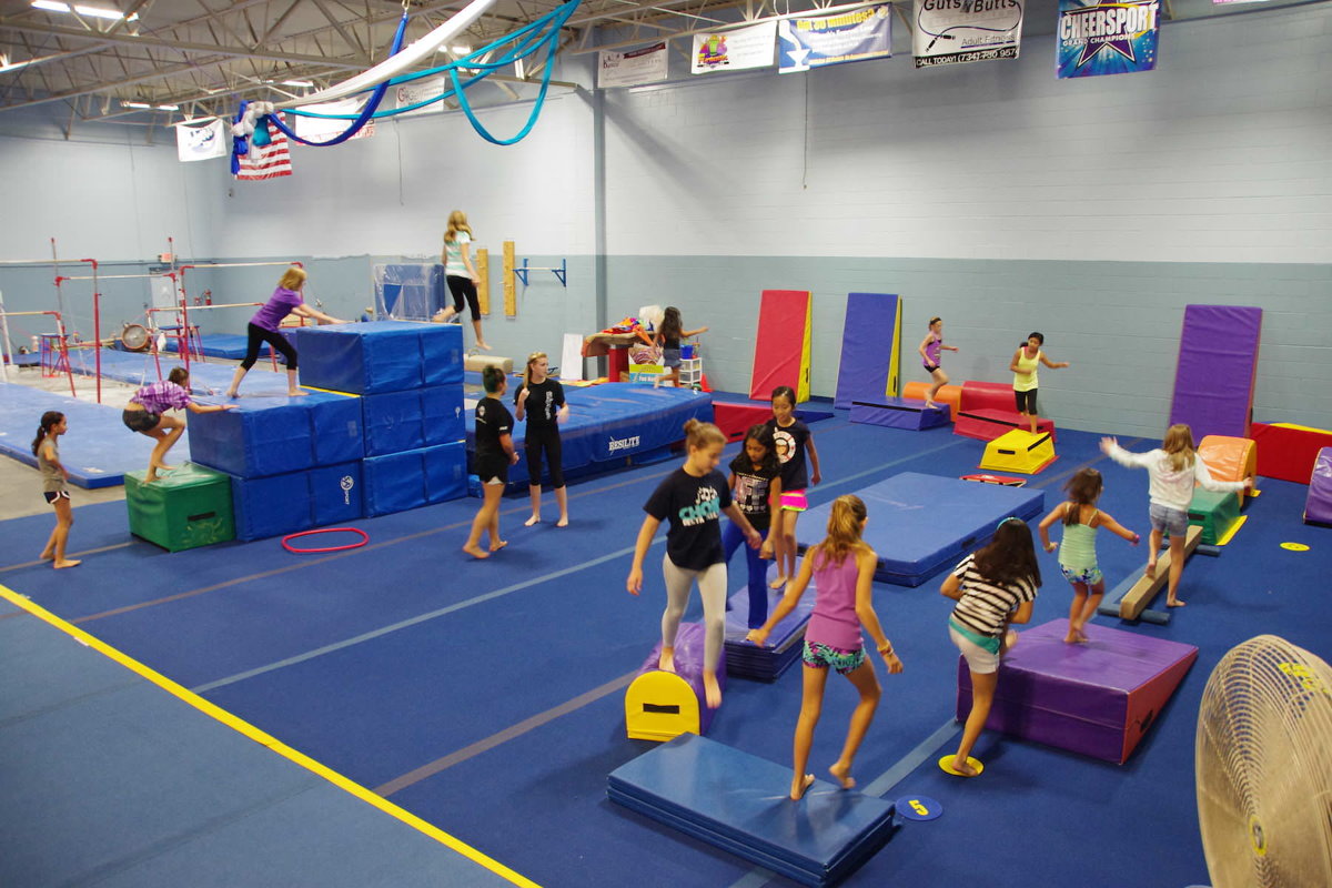 Indoor Gymnastics Kids Birthday Party